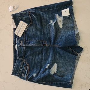 High-rise 3.5 denim shorts